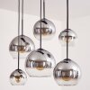 KOYOTO Pendant Light - glass clear, Smoke-coloured, 6-light sources