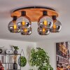 KOYOTO Ceiling Light - glass Ecru, black, 6-light sources