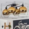 KOYOTO Ceiling Light - glass gold, clear, 4-light sources