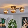 CHEHALIS Ceiling Light - glass Amber, 4-light sources