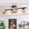 CHEHALIS Ceiling Light - glass Amber, 4-light sources