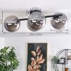 CHEHALIS Ceiling Light - glass Smoke-coloured, 4-light sources