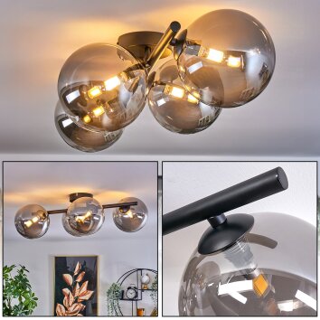 CHEHALIS Ceiling Light - glass Smoke-coloured, 4-light sources