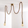 Tenna Kordel Pendant Light brown, black-gold, 2-light sources
