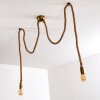 Tenna Kordel Pendant Light brown, black-gold, 2-light sources