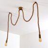 Tenna Kordel Pendant Light brown, black-gold, 2-light sources