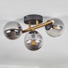 CHEHALIS Ceiling Light - glass gold, black, 3-light sources