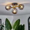 CHEHALIS Ceiling Light - glass gold, black, 3-light sources