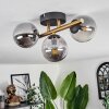 CHEHALIS Ceiling Light - glass gold, black, 3-light sources