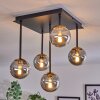 CHEHALIS Ceiling Light - glass gold, black, 5-light sources