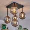CHEHALIS Ceiling Light - glass gold, black, 5-light sources