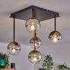 CHEHALIS Ceiling Light - glass gold, black, 5-light sources