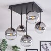 CHEHALIS Ceiling Light - glass gold, black, 5-light sources