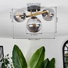 CHEHALIS Ceiling Light - glass gold, black, 3-light sources