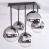 CHEHALIS Ceiling Light - glass gold, black, 5-light sources