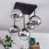 CHEHALIS Ceiling Light - glass gold, black, 5-light sources