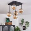CHEHALIS Ceiling Light - glass gold, black, 5-light sources