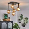 CHEHALIS Ceiling Light - glass gold, black, 5-light sources