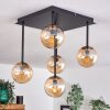 CHEHALIS Ceiling Light - glass gold, black, 5-light sources