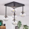 CHEHALIS Ceiling Light - glass gold, black, 5-light sources