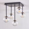 CHEHALIS Ceiling Light - glass gold, black, 5-light sources