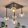 CHEHALIS Ceiling Light - glass gold, black, 5-light sources