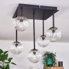 CHEHALIS Ceiling Light - glass gold, black, 5-light sources