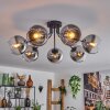 KOYOTO Ceiling Light - glass chrome, clear, Smoke-coloured, 7-light sources