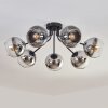 KOYOTO Ceiling Light - glass chrome, clear, Smoke-coloured, 7-light sources