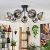 KOYOTO Ceiling Light - glass chrome, clear, Smoke-coloured, 7-light sources