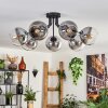 KOYOTO Ceiling Light - glass clear, Smoke-coloured, 7-light sources