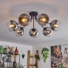 KOYOTO Ceiling Light - glass clear, Smoke-coloured, 7-light sources