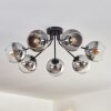 KOYOTO Ceiling Light - glass clear, Smoke-coloured, 7-light sources