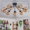 KOYOTO Ceiling Light - glass Amber, 7-light sources