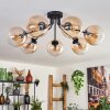 GASTOR Ceiling Light - glass Amber, clear, 7-light sources