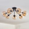 GASTOR Ceiling Light - glass Amber, clear, 7-light sources