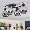 KOYOTO Ceiling Light - glass chrome, Smoke-coloured, 4-light sources