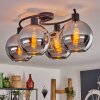 KOYOTO Ceiling Light - glass chrome, Smoke-coloured, 4-light sources