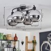 KOYOTO Ceiling Light - glass chrome, Smoke-coloured, 4-light sources