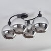 KOYOTO Ceiling Light - glass chrome, Smoke-coloured, 4-light sources