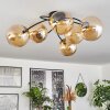 CHEHALIS Ceiling Light - glass gold, black, 6-light sources
