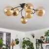 CHEHALIS Ceiling Light - glass gold, black, 6-light sources