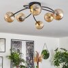 CHEHALIS Ceiling Light - glass gold, black, 6-light sources
