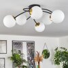 CHEHALIS Ceiling Light - glass gold, black, 6-light sources