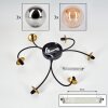 CHEHALIS Ceiling Light - glass gold, black, 6-light sources