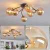 CHEHALIS Ceiling Light - glass gold, black, 6-light sources