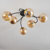 CHEHALIS Ceiling Light - glass gold, black, 6-light sources
