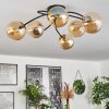 CHEHALIS Ceiling Light - glass gold, black, 6-light sources