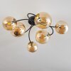 CHEHALIS Ceiling Light - glass gold, black, 6-light sources