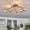 CHEHALIS Ceiling Light - glass gold, black, 6-light sources